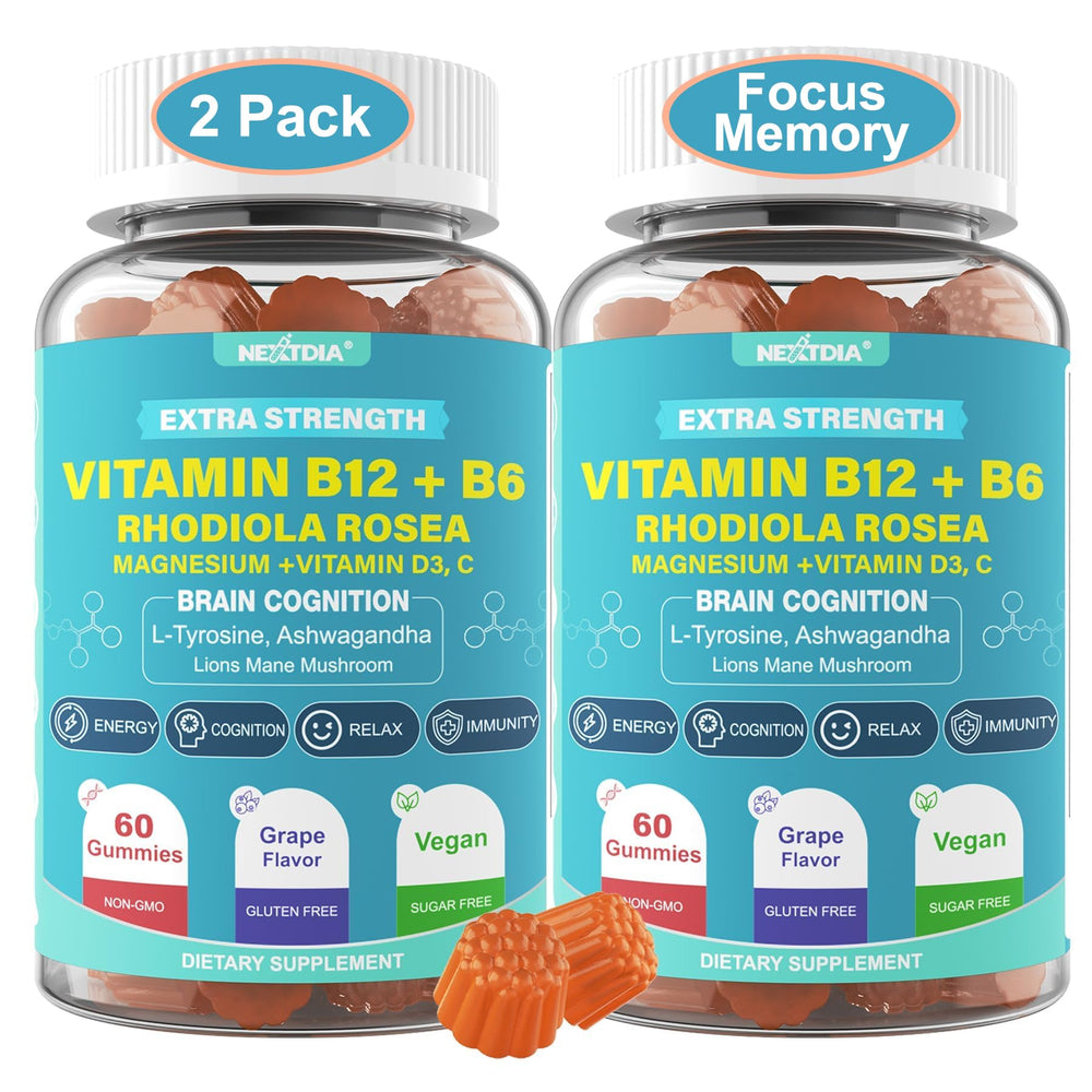 Nextdia Focus Memory & Energy gummies bottle supports daily study focus.