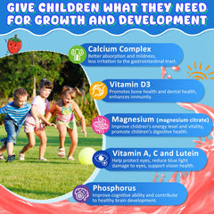 Probiotics and prebiotics icons indicate digestive support for kids