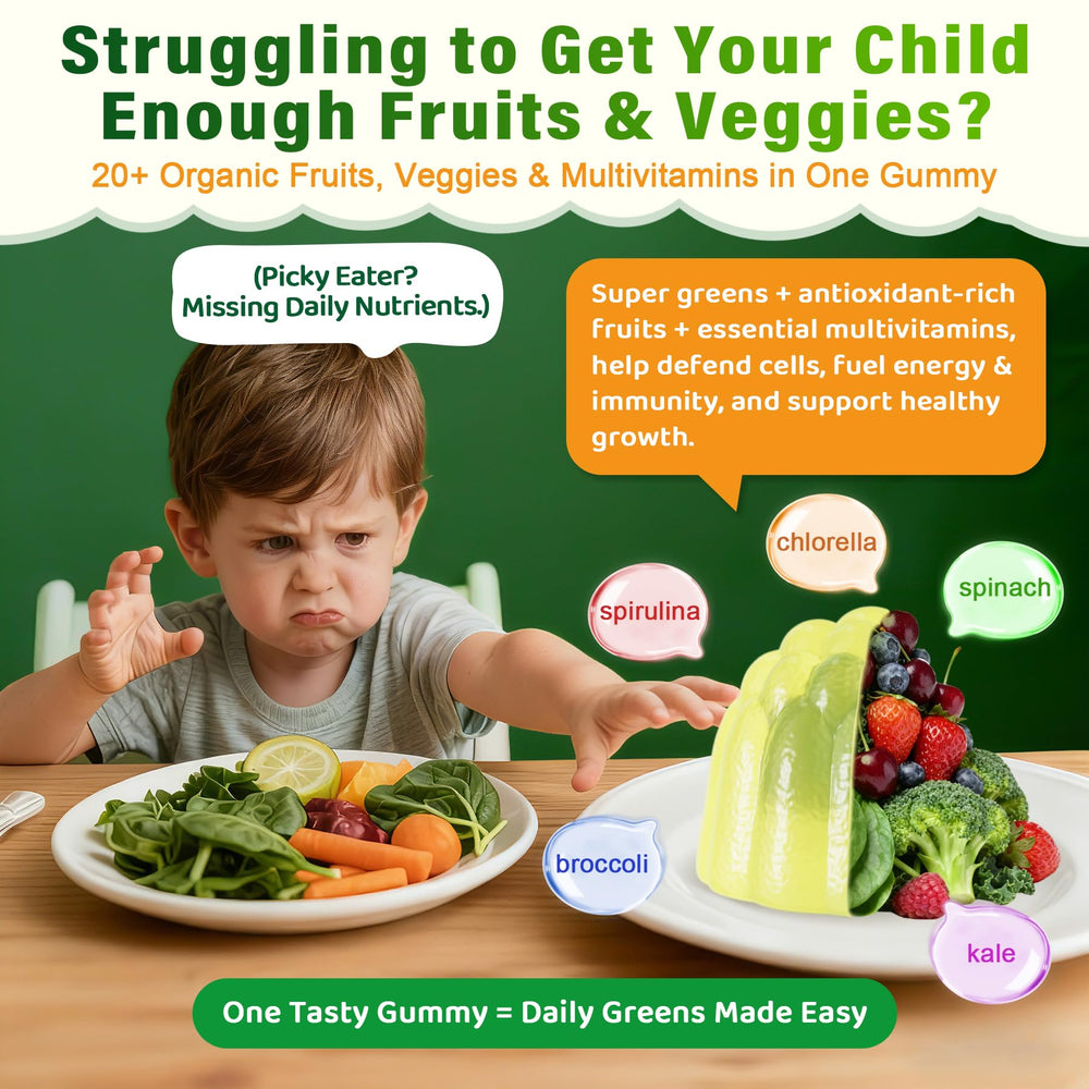 Nextdia gummies with super greens ingredients like spirulina and chlorella