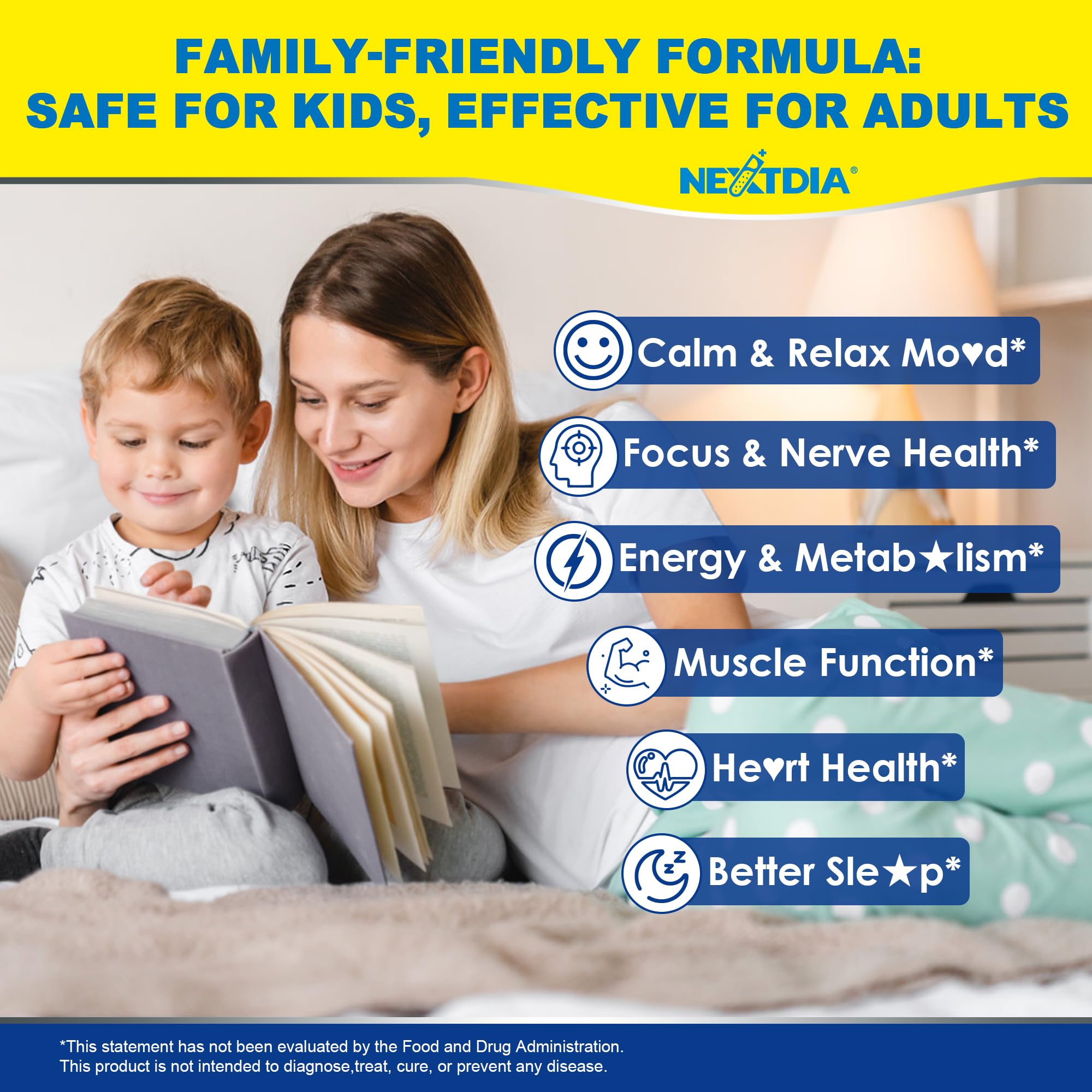 L-Theanine and GABA blend in Nextdia gummies for relaxed focus