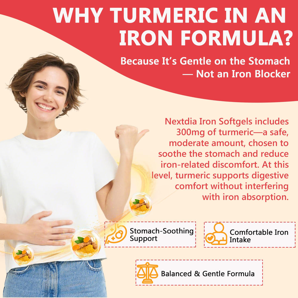 Organic acerola vitamin C included in Nextdia iron for enhanced uptake.