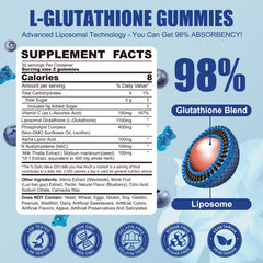 Close-up of Nextdia Liposomal Glutathione Gummies with glossy coating