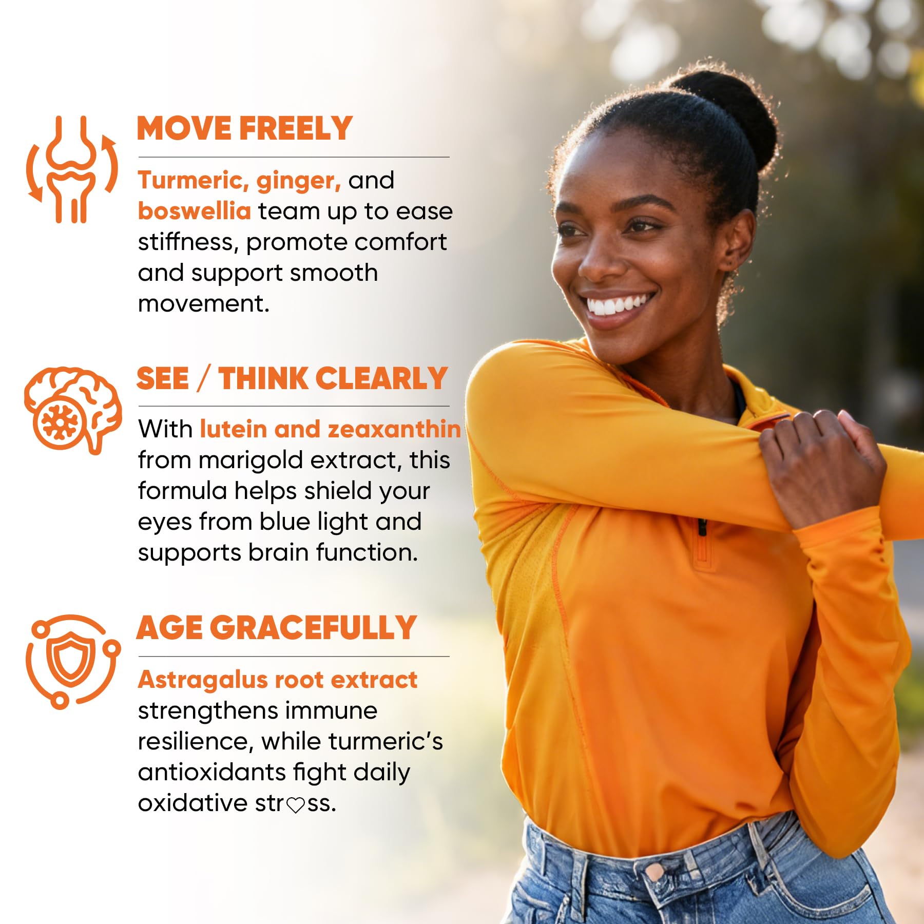 Packaging of Nextdia lutein-zeaxanthin eye-support softgels emphasizes eye and brain benefits.