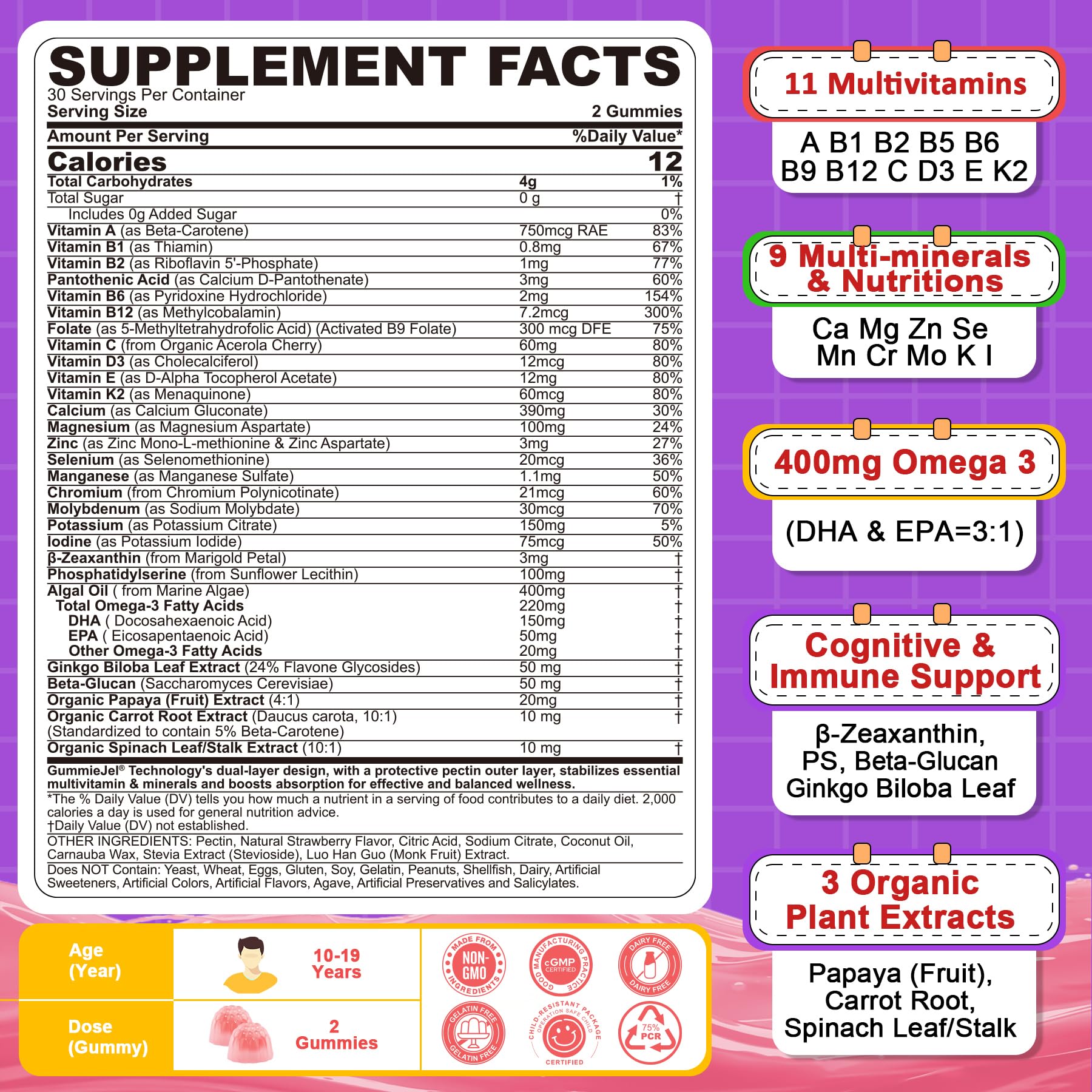 Nextdia gummies spill on table highlights convenient on the go nutrition amid a busy school day