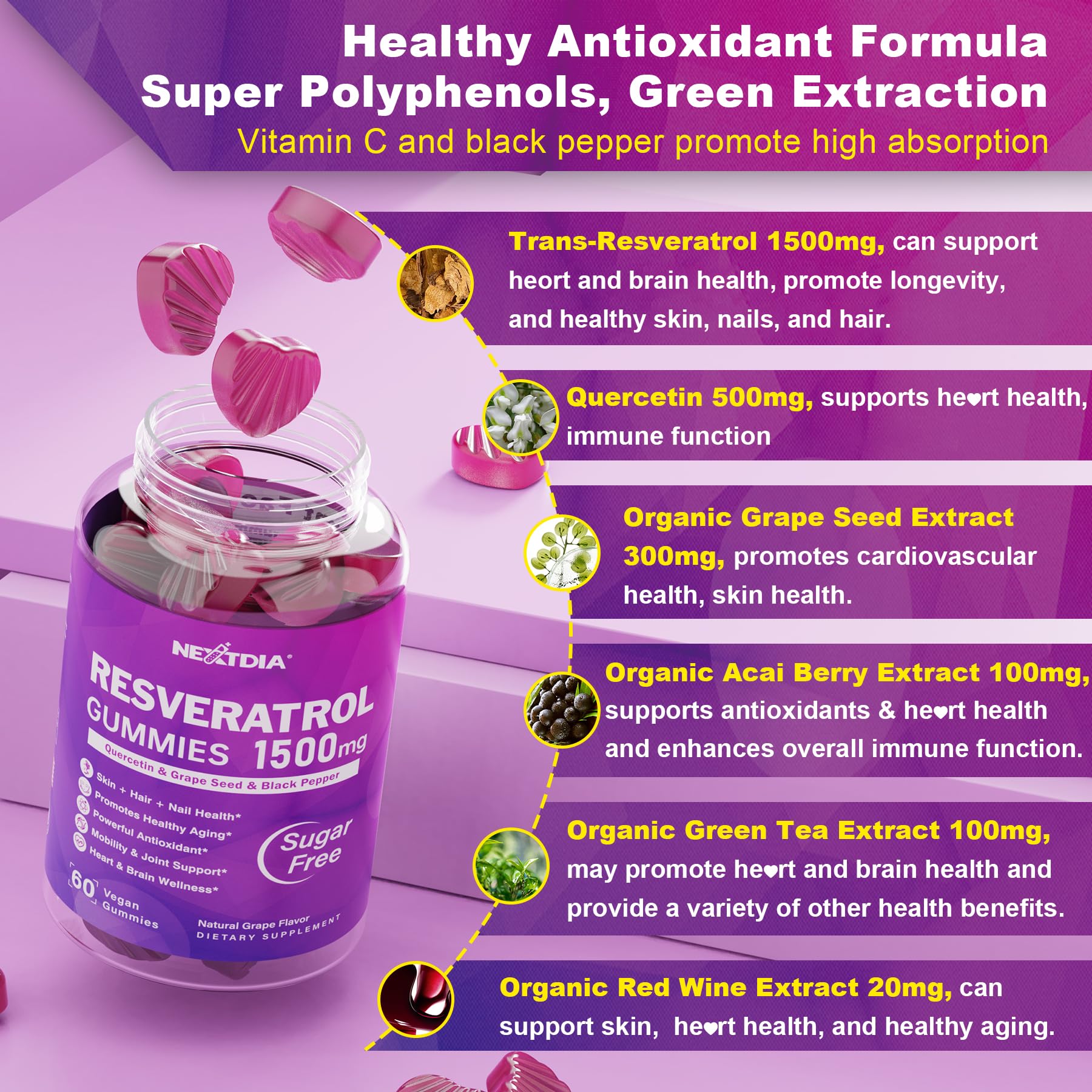 Nextdia Resveratrol bottle in a morning routine setting