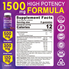 Nextdia Resveratrol gummies closeup for easy daily wellness