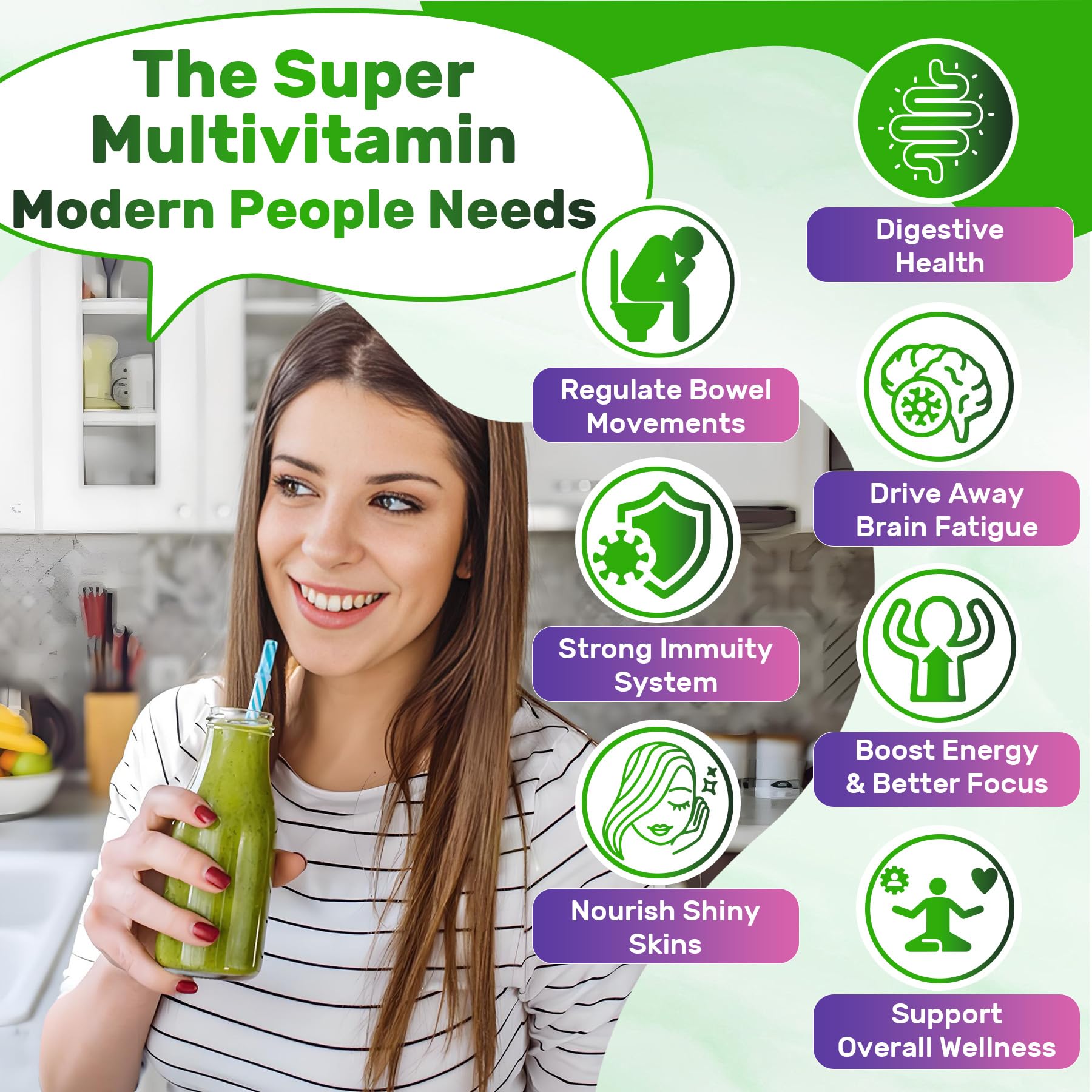 Nextdia Super Greens grape flavor closeup, tasty, natural taste.
