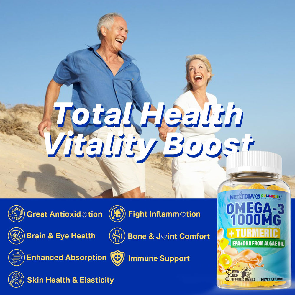 Nextdia omega-3 gummies texture inside reveals soft, chewy bite with mango sweetness