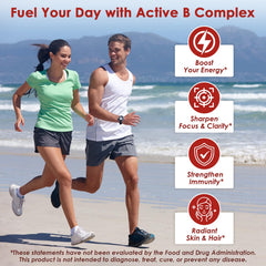 Nextdia Vitamin B Complex Gummies bottle with two gummies illustrates easy daily intake.