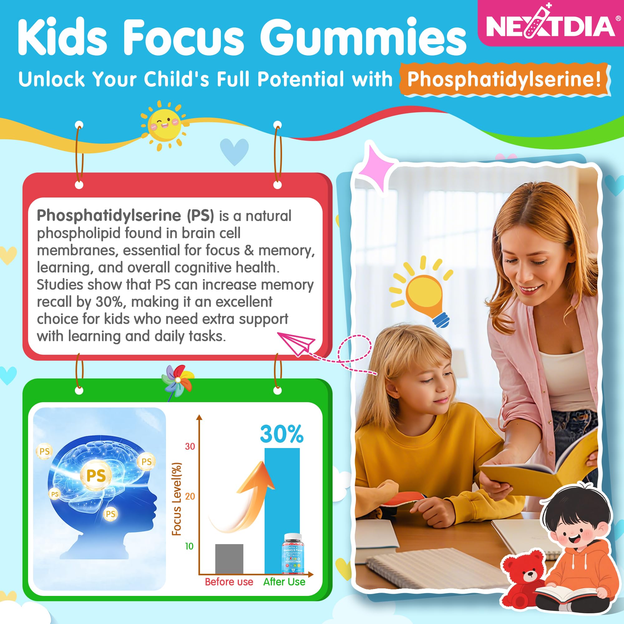 Nextdia Vitamin C and D3 blend supports immune wellness and bone health.