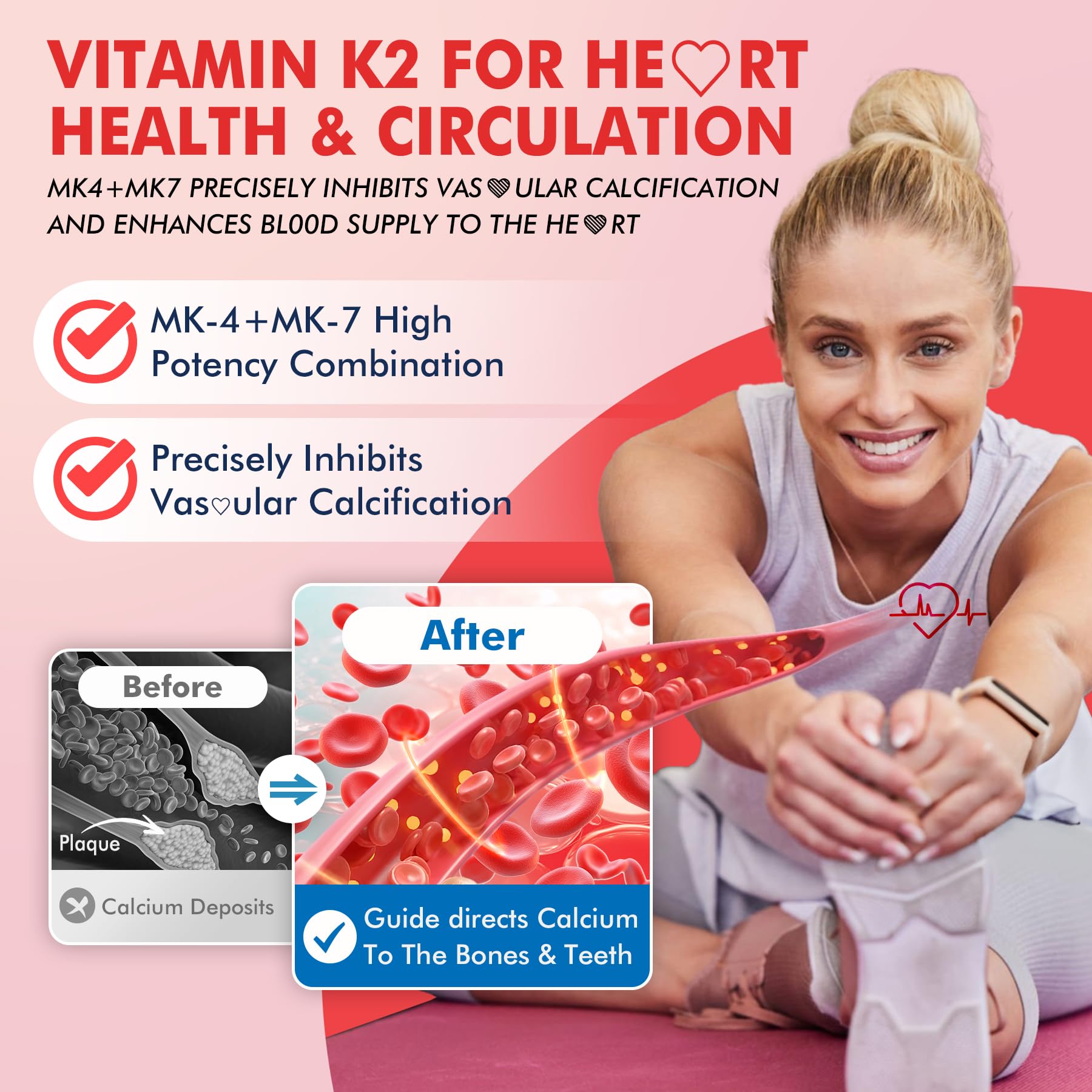 Nextdia K2 gummies label emphasizing sugar-free, non-GMO, gluten-free features.