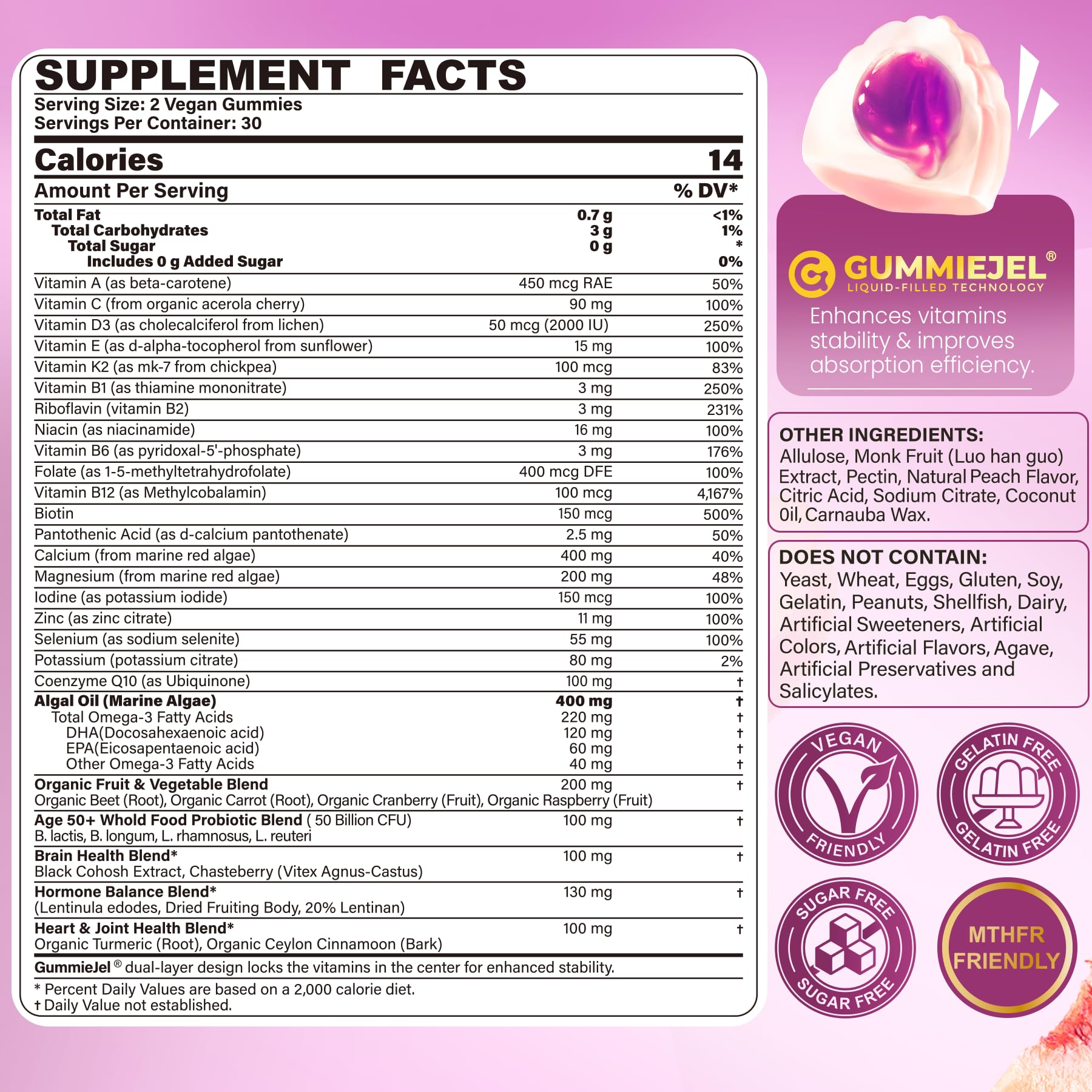 Nextdia multivitamin gummies closeup shows soft, tasty texture for everyday wellness