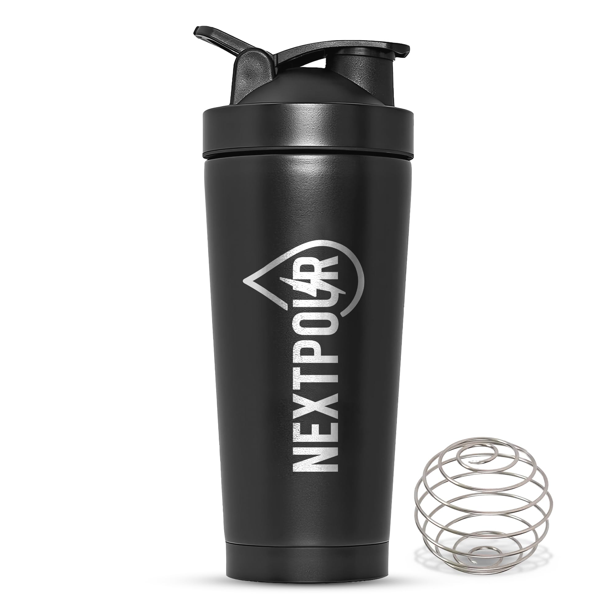 NextPour 25oz shaker bottle top view with a leak-proof design for gym on-the-go hydration
