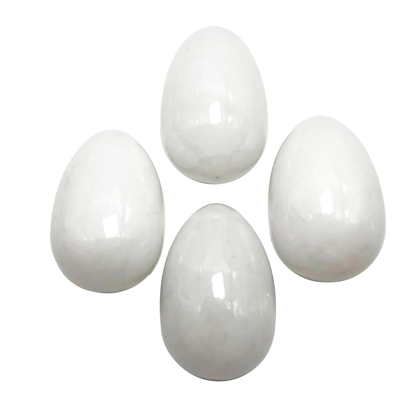 Neyisaa mini stone egg pack of four, polished for display.
