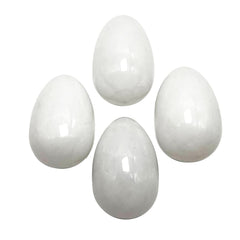 Neyisaa mini stone egg pack of four, polished for display.