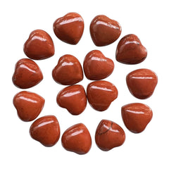Neyisaa red jasper mini heart worry stones set for meditation and balance.
