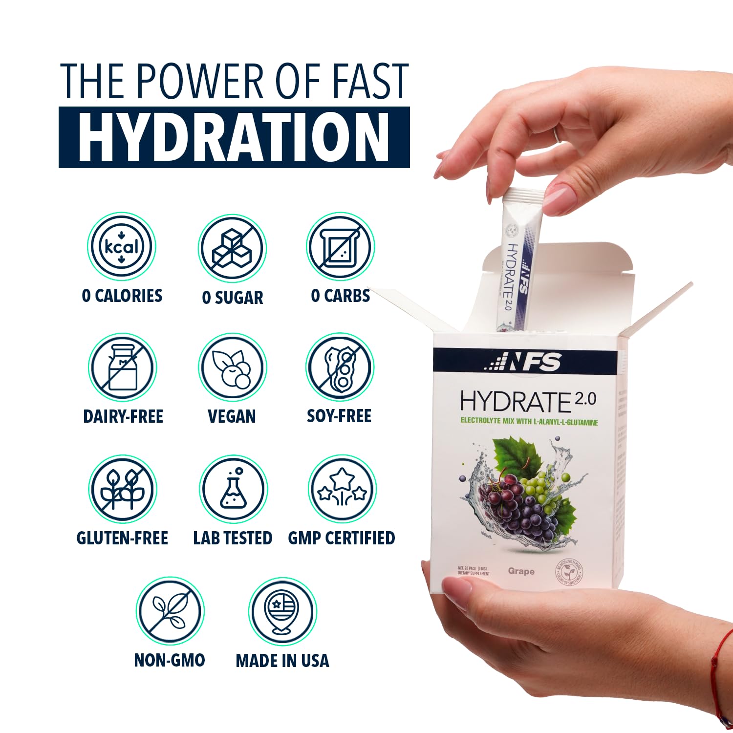 NF Sports Hydrate 2.0 grape bottle ready for gym use and recovery