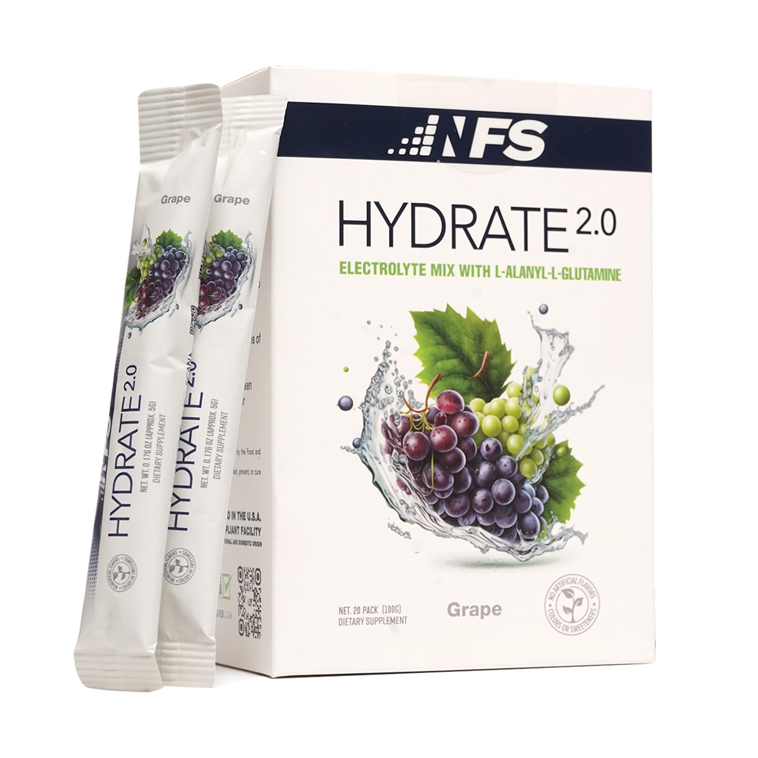 NF Sports Hydrate 2.0 grape packets dissolve quickly for fast hydration after workouts