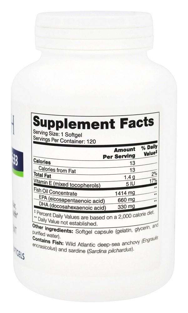 NFH Trident SAP66 label closeup with EPA/DHA details