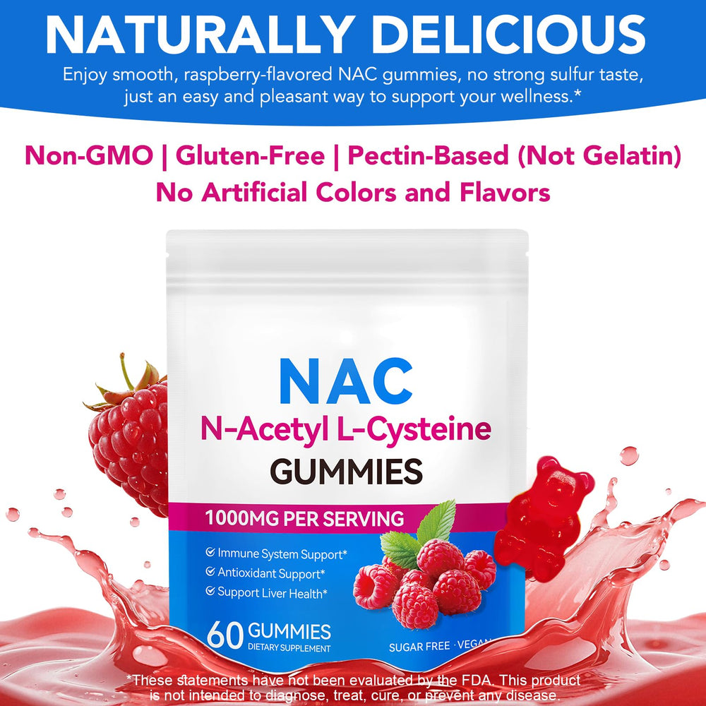 NFILVSYO NAC gummies pack on desk with daily dose reminder