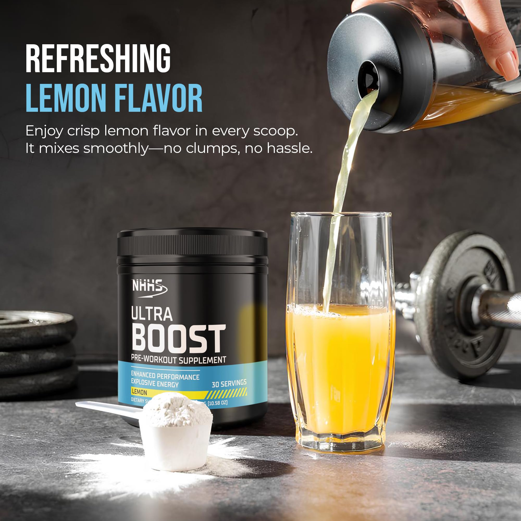 NHHS Ultra Boost citrus aroma energizes workouts with a clean taste.