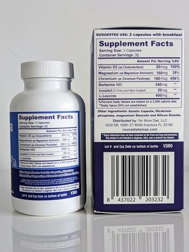 Ni una dieta más METFORMINA Natural pills closeup highlighting capsules