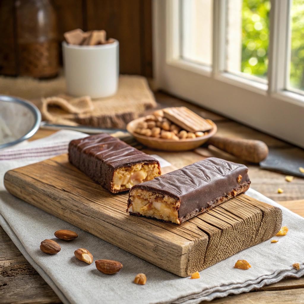 Serving Nick’s Peanut Butter Protein Bar for a satisfying snack anytime.