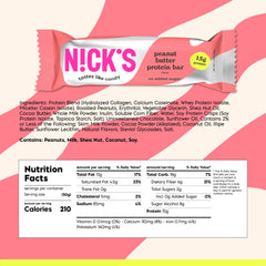 Nick’s Peanut Butter Protein Bar wrapped for convenient, low-sugar snack anywhere.