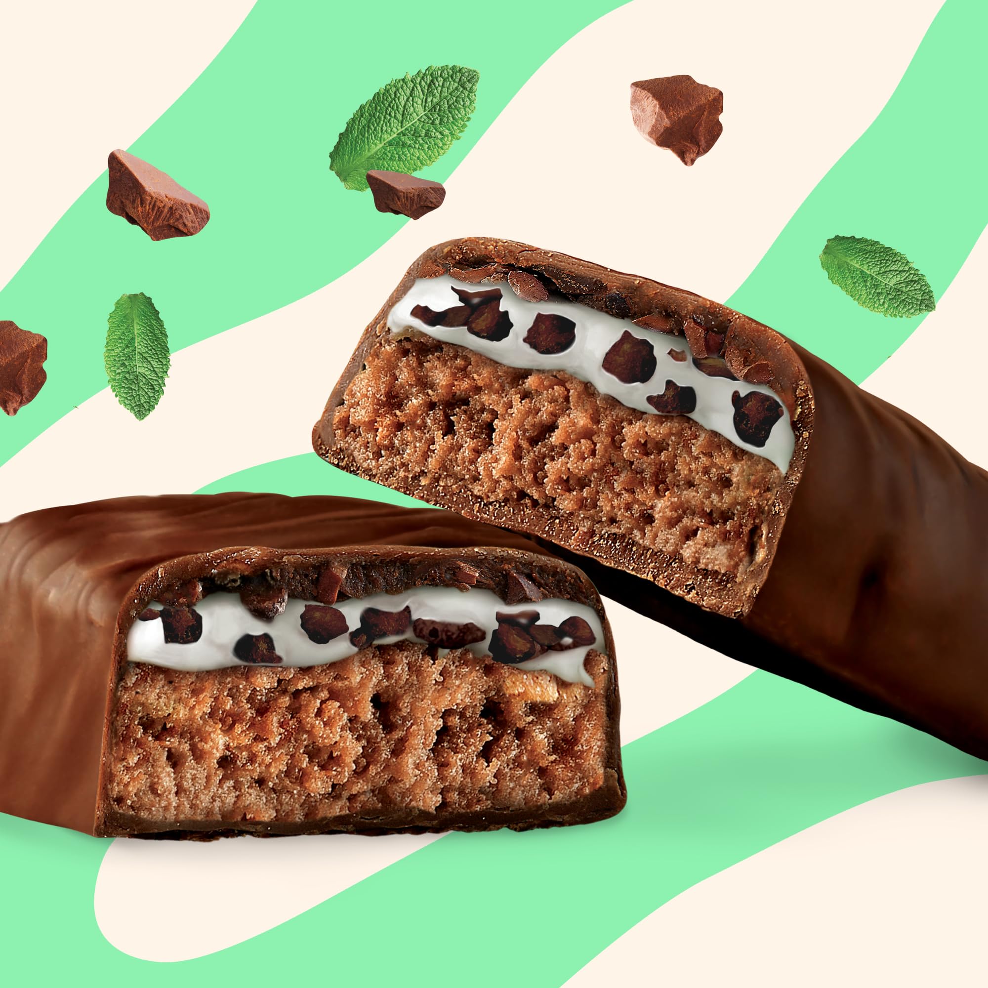 Packaging notes 214 calories per bar for N!CK'S Nick’s Mint Chocolate Bar.