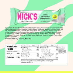 Close-up of N!CK'S Nick’s Mint Chocolate Bar shows creamy mint chocolate texture.
