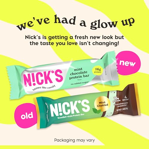 N!CK'S Nick’s Mint Chocolate Bar held in hand for on-the-go fueling.