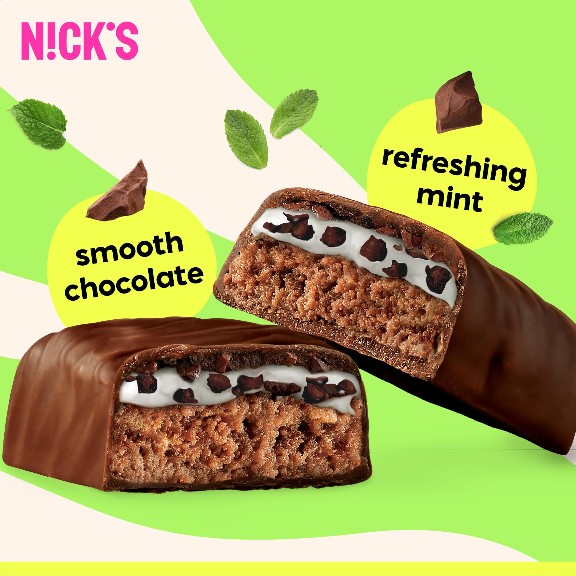 No added sugar sweetness explained for N!CK'S Nick’s Mint Chocolate Bar.