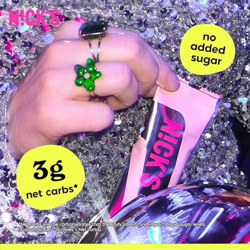 N!CK'S NICKS Protein Bars Chocolate Peanut bite, creamy caramel meets crunchy peanuts.