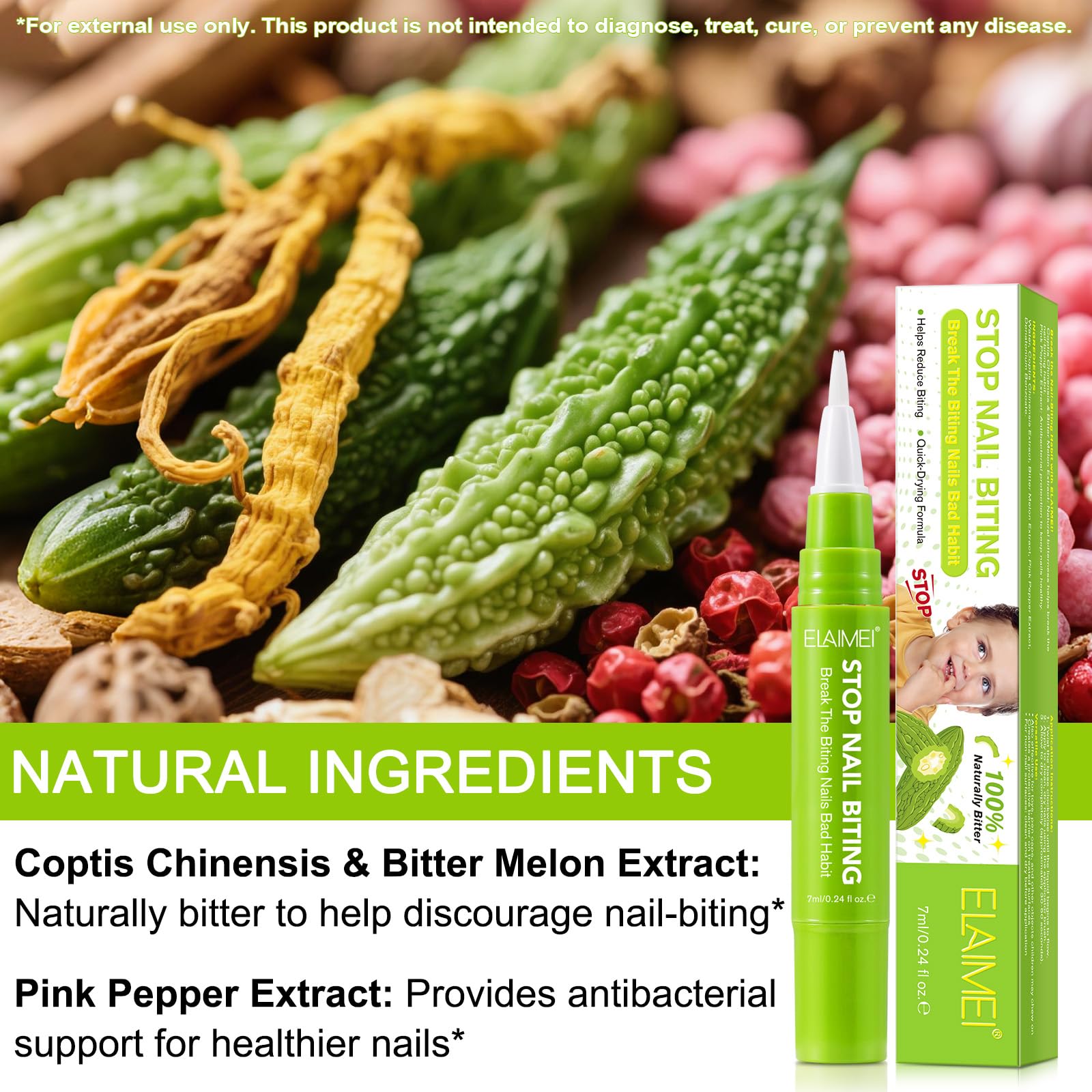 Family-friendly nail care solution for habit awareness and routine.