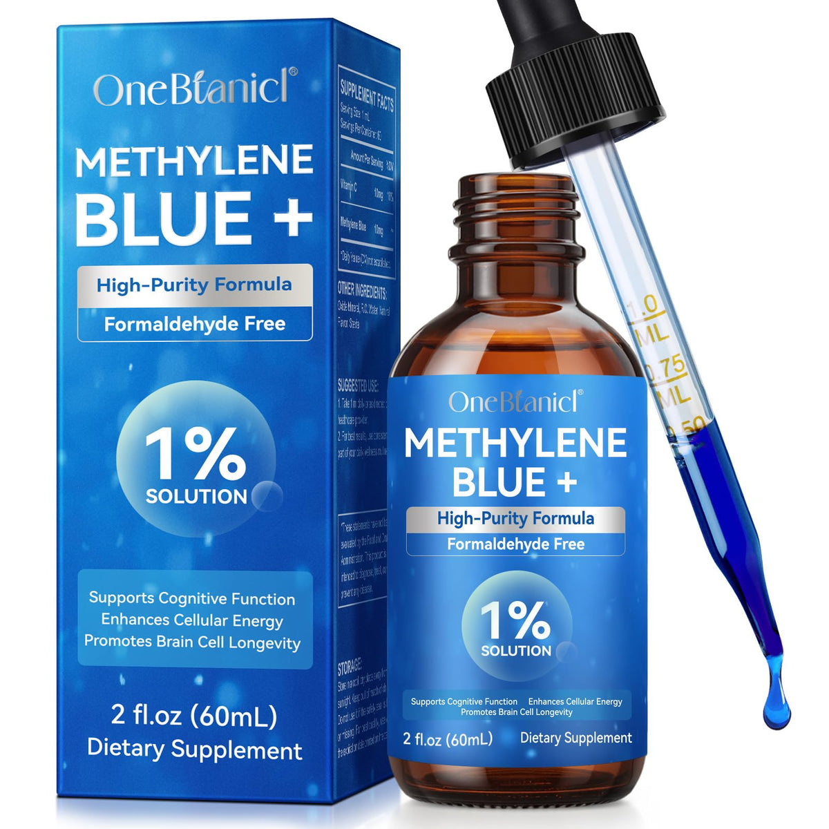 NIFEISHI Methylene Blue Drops bottle with dropper for precise dosing and preserved potency