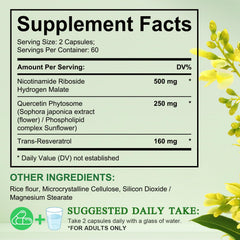 NIFEISHI NAD capsules package highlighting 910mg NAD+ blend for vitality