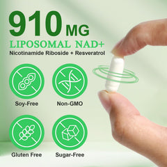 NIFEISHI NAD label design signaling GMP-certified vegan-friendly quality