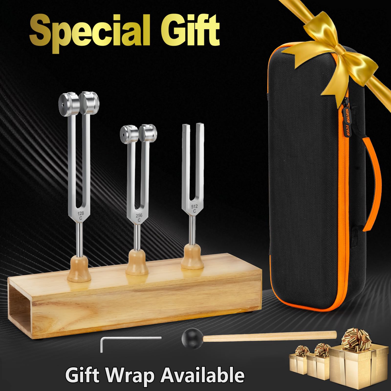 NIFUYOP tuning fork used for yoga and chakra practices in daily routines.