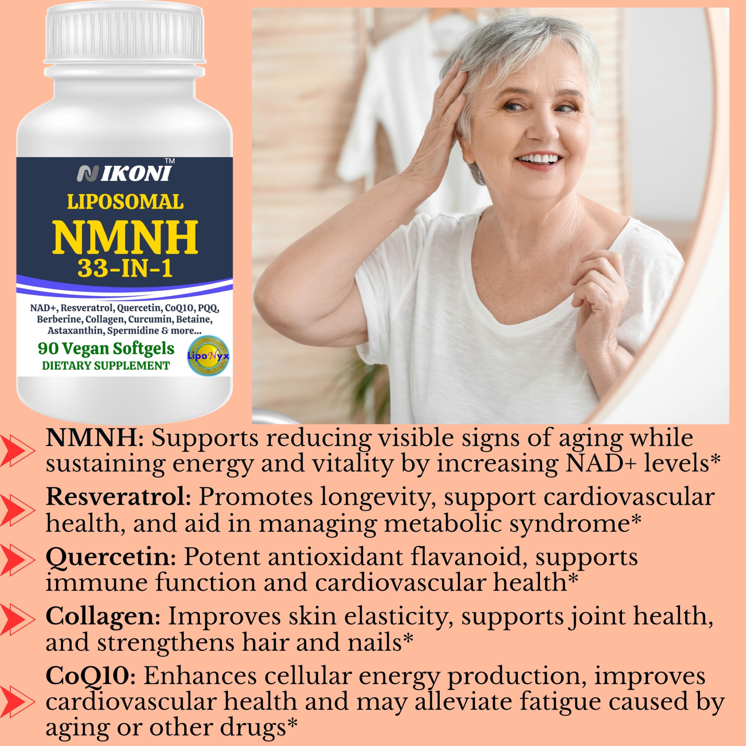 Nikoni vegan softgels packaged for convenient daily use.
