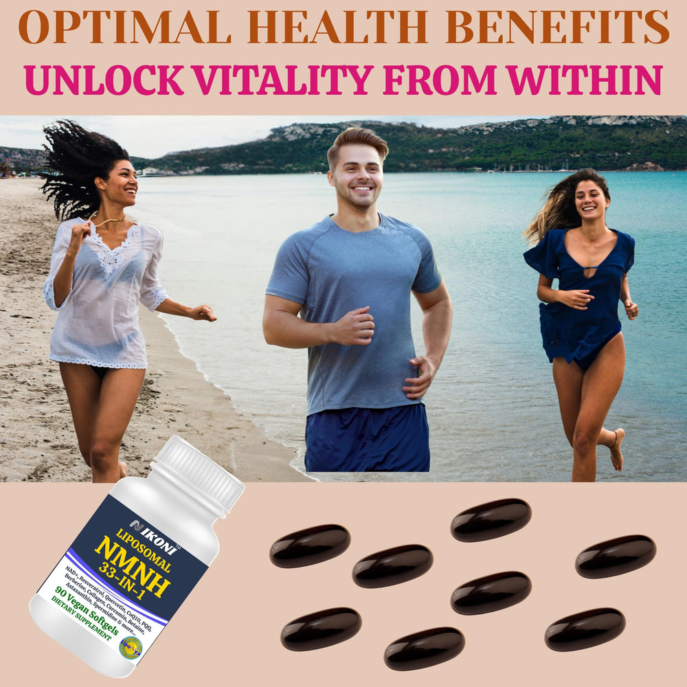 Nikoni NMNH softgels for daily wellness with immune and energy support.
