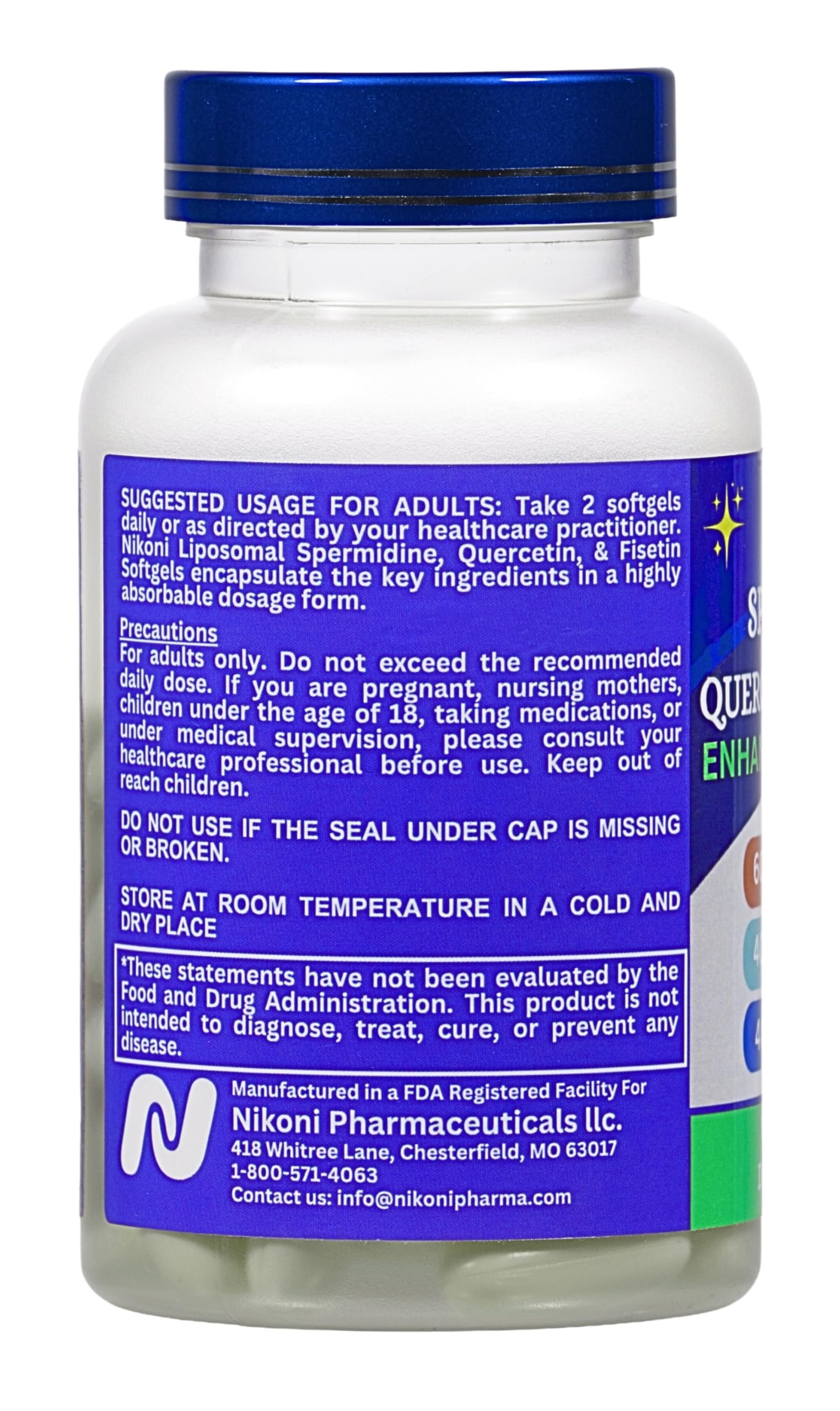 Nikoni softgels in bottle for convenient daily supplementation.