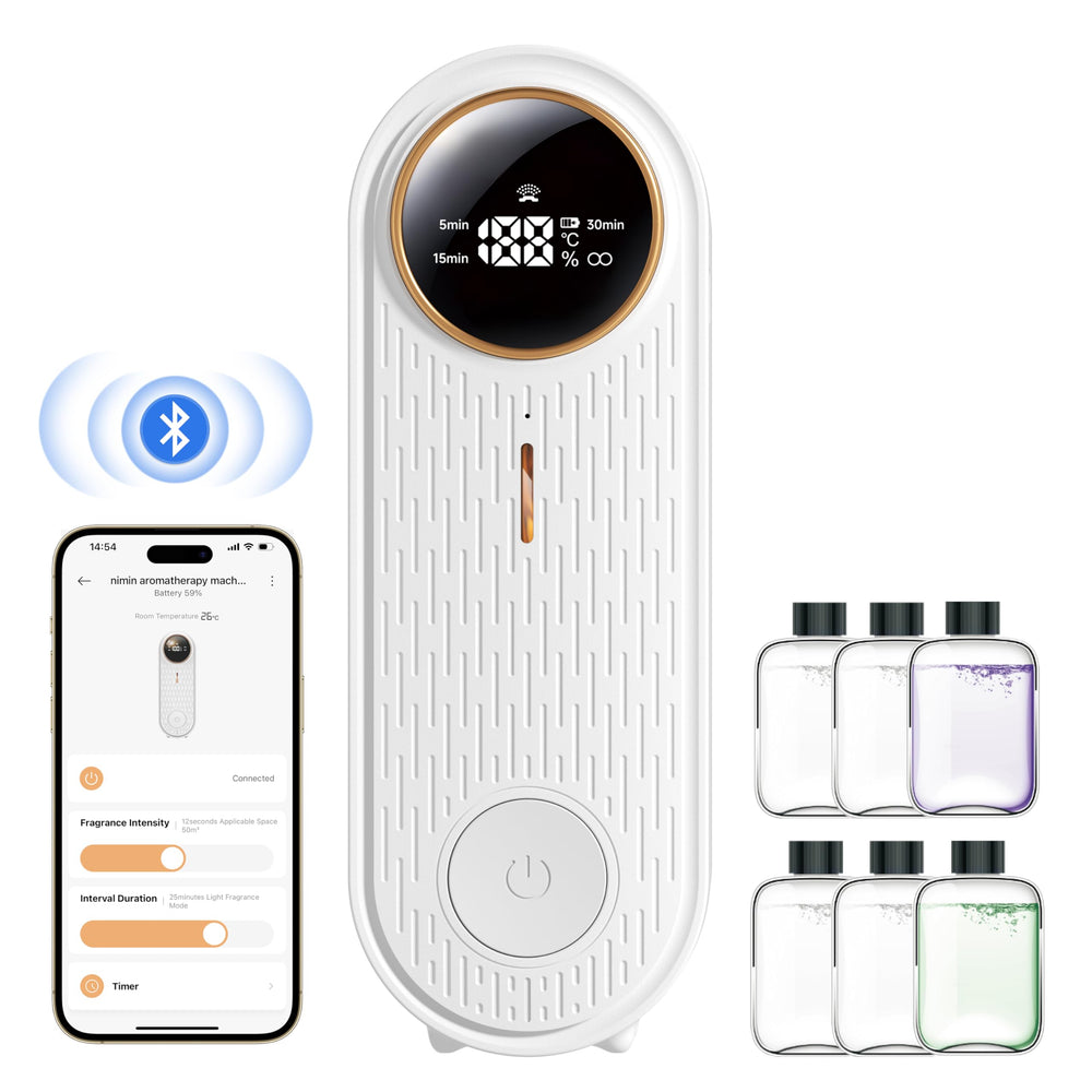 Nimin diffuser demonstrating waterless technology for a clean, mess-free aroma in your home