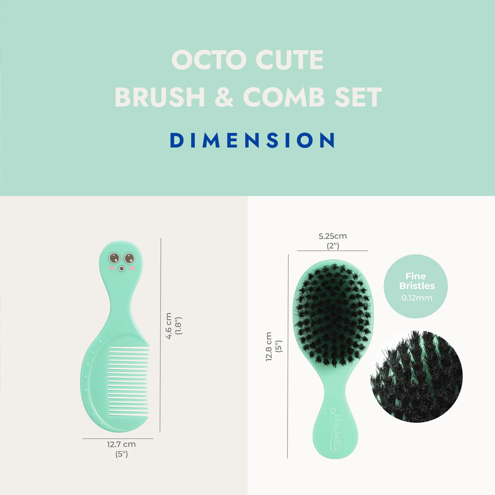 Ninabella Octo scalp-massage comb for soothing newborn grooming.