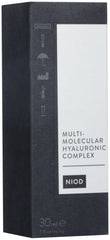 NIOD Hyaluronic Complex dropper releasing serum for rapid absorption and lasting moisture.
