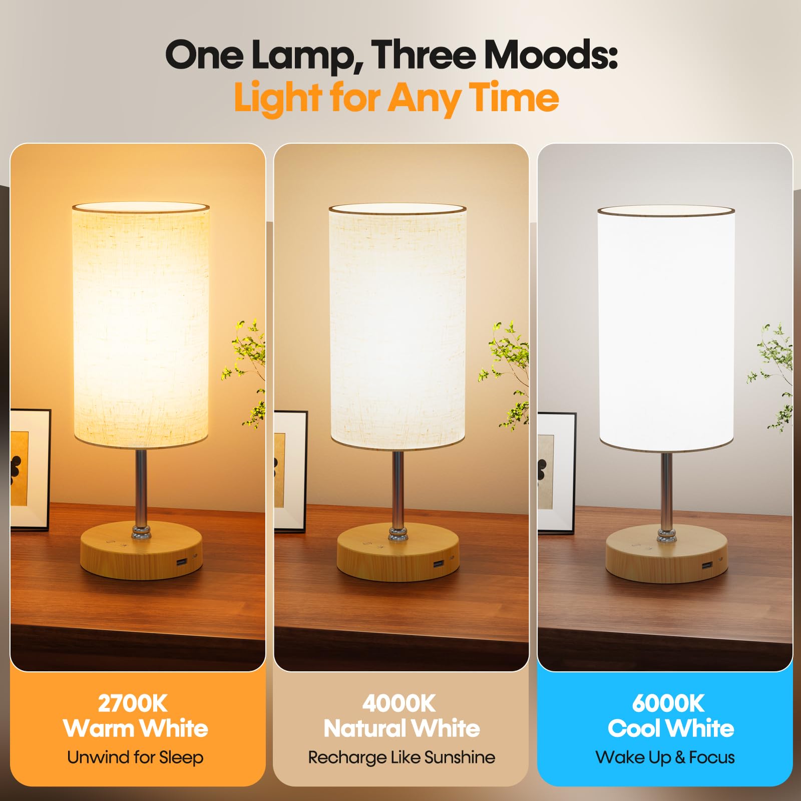 NIORSUN light offers three color temperatures for work, relaxation, and nighttime wind-down.