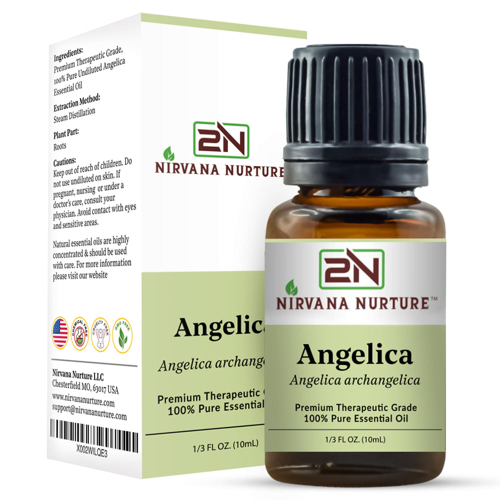 Nirvana Nurture Angelica Essential Oil used in skincare routine
