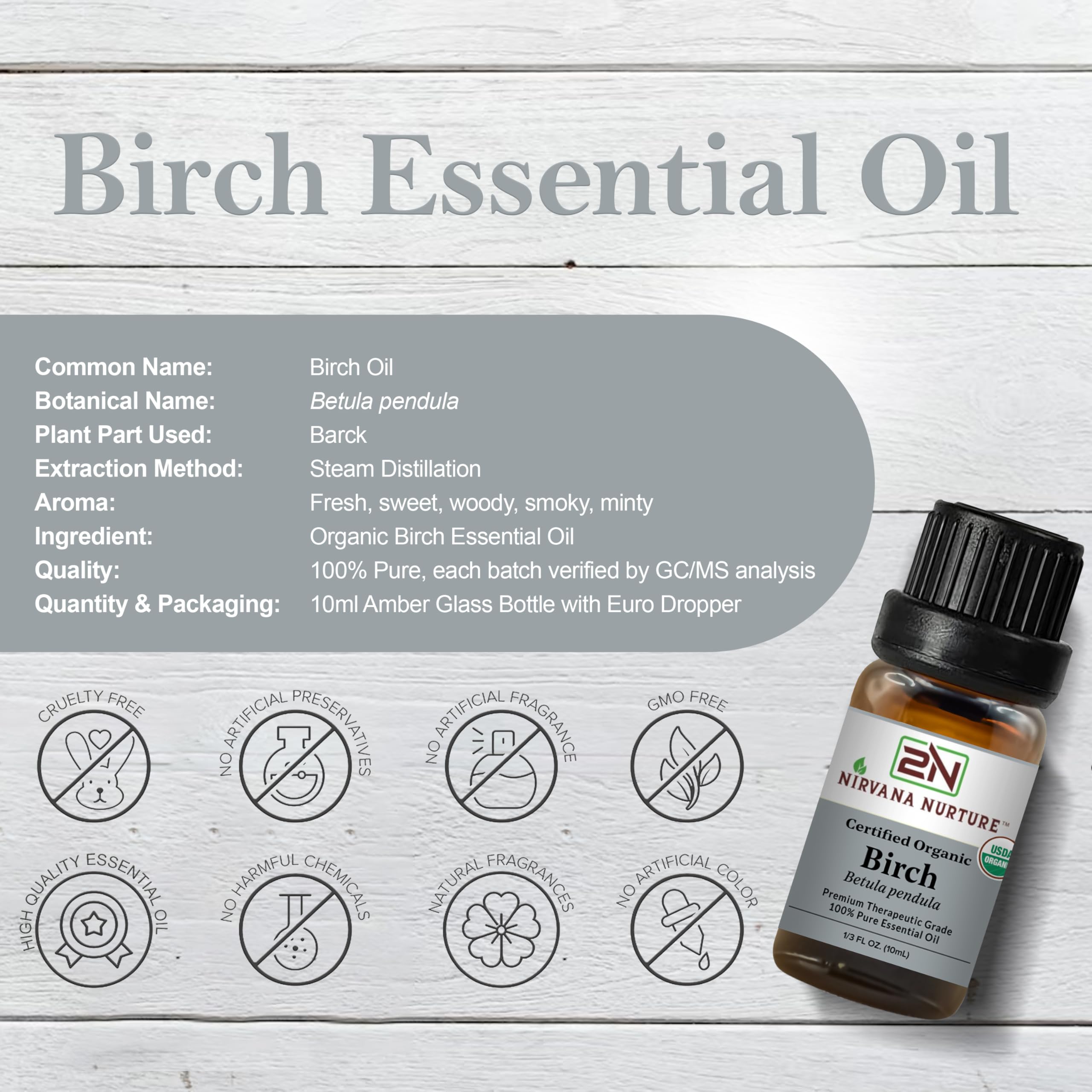Nirvana Nurture Birch oil drops ideal for calming aromatherapy and simple dilution