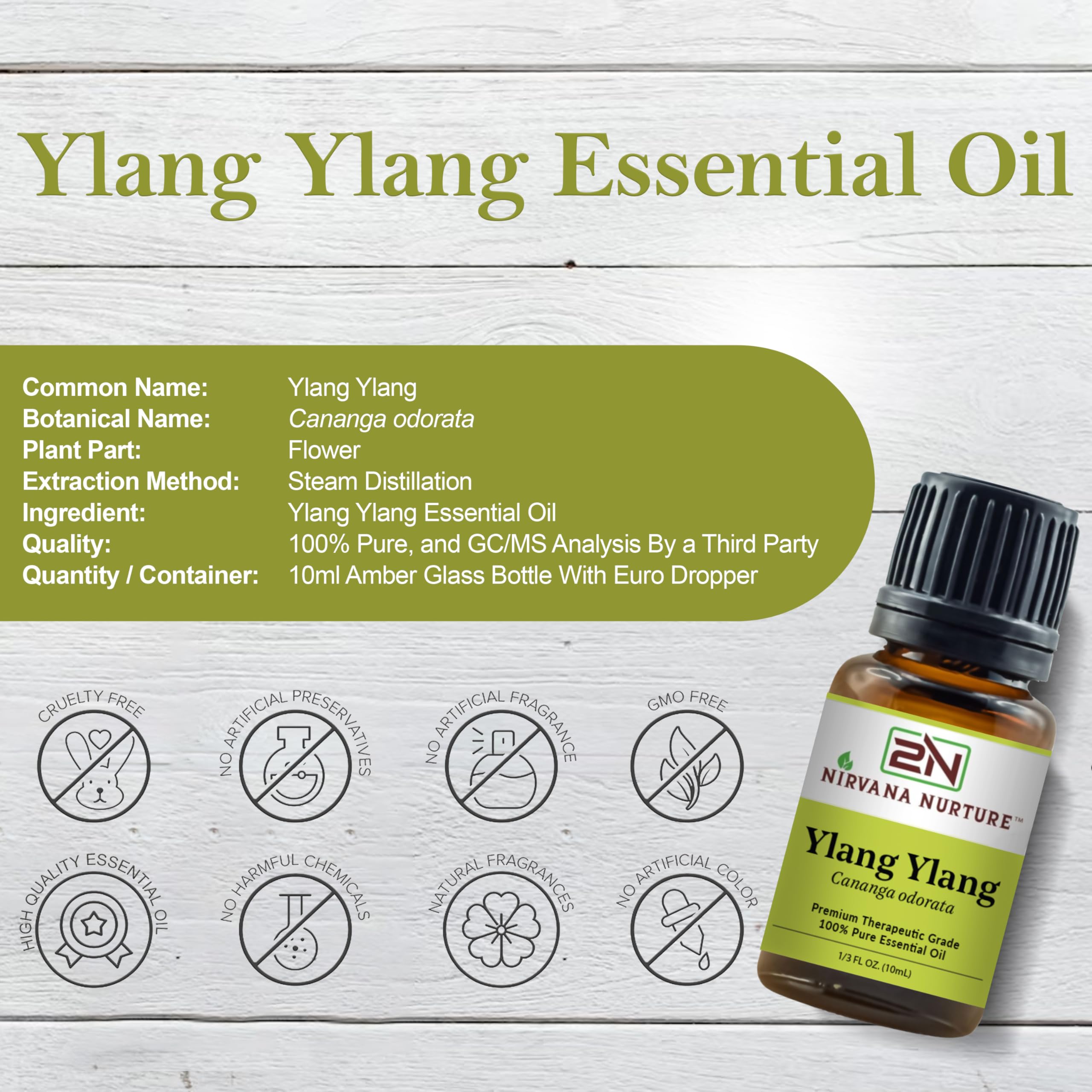 Nirvana Nurture Ylang Ylang diffuser blend releasing sweet relaxing fragrance