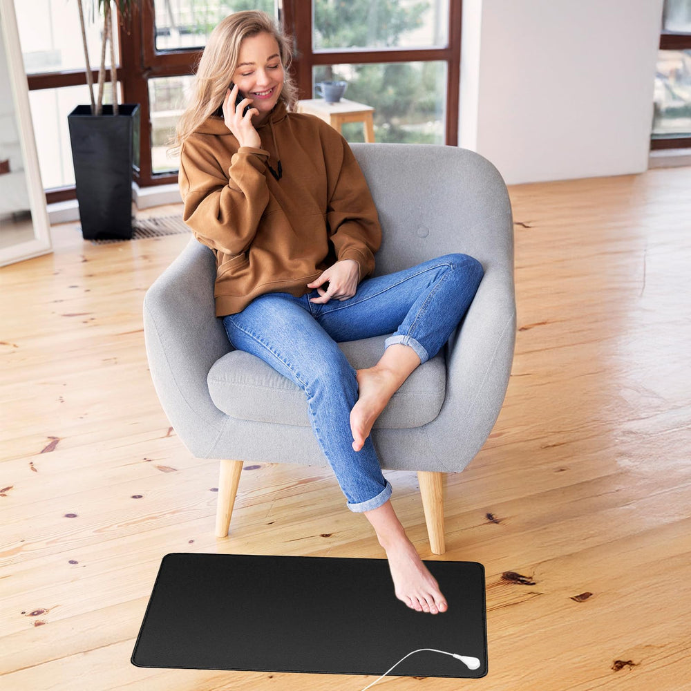 NIULAFR grounding mat on floor demonstrates versatile use across rooms