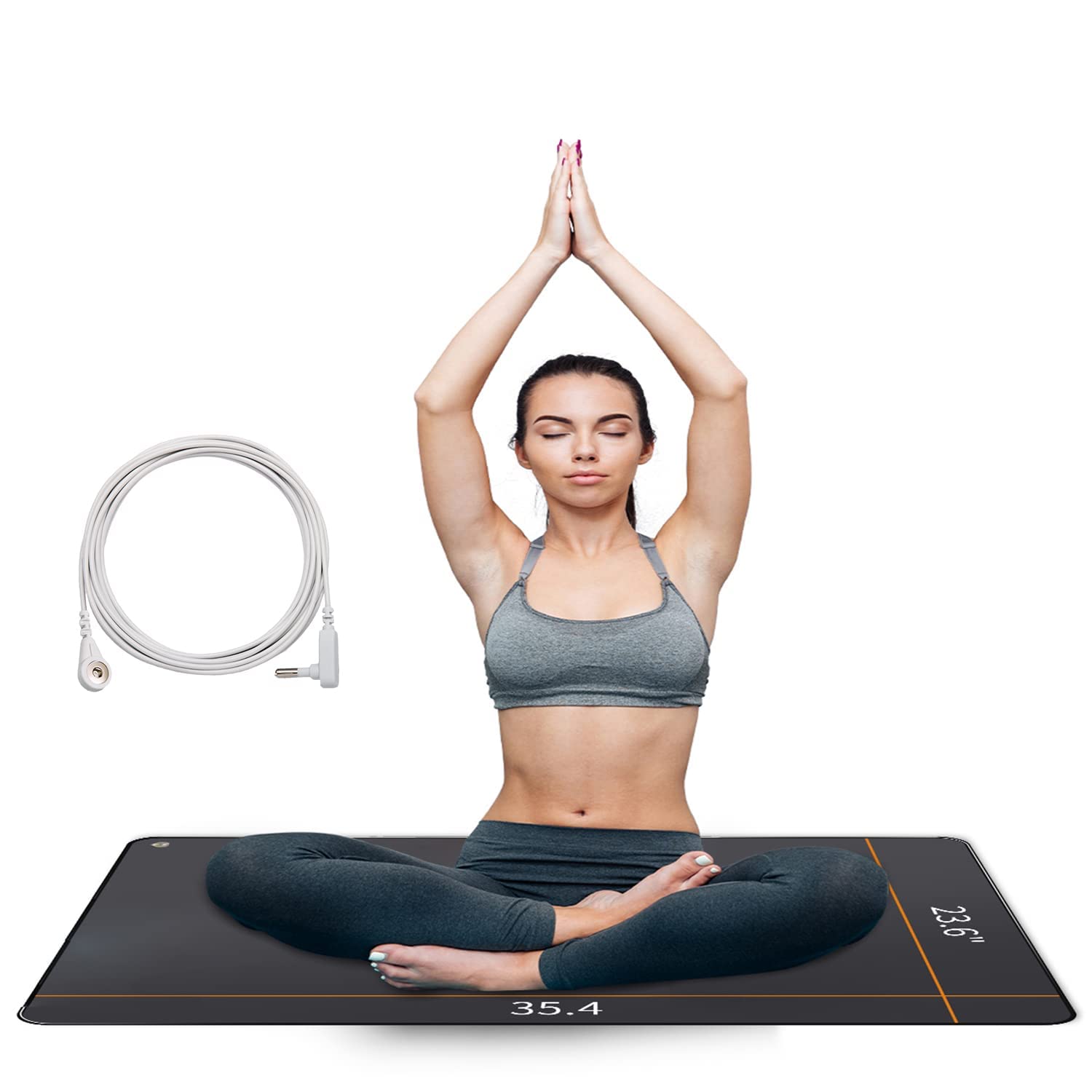 NIULAFR grounding mat front view for easy home grounding sessions and portability.